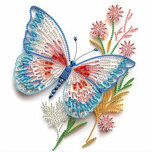 Load image into Gallery viewer, Paper Quilling Butterfly 30*30CM(Canvas) Partial Special Shaped Drill Diamond Painting
