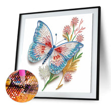 Load image into Gallery viewer, Paper Quilling Butterfly 30*30CM(Canvas) Partial Special Shaped Drill Diamond Painting
