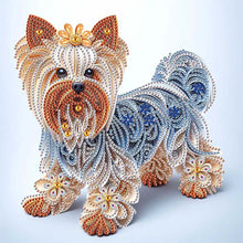 Load image into Gallery viewer, Paper Quilling Puppy 30*30CM(Canvas) Partial Special Shaped Drill Diamond Painting
