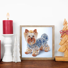 Load image into Gallery viewer, Paper Quilling Puppy 30*30CM(Canvas) Partial Special Shaped Drill Diamond Painting

