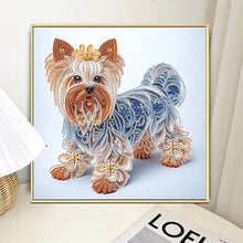 Load image into Gallery viewer, Paper Quilling Puppy 30*30CM(Canvas) Partial Special Shaped Drill Diamond Painting
