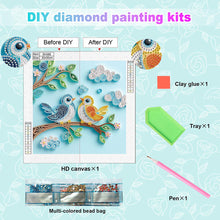 Load image into Gallery viewer, Paper Quilling Bird 30*30CM(Canvas) Partial Special Shaped Drill Diamond Painting
