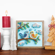 Load image into Gallery viewer, Paper Quilling Bird 30*30CM(Canvas) Partial Special Shaped Drill Diamond Painting
