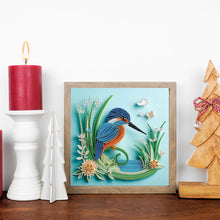 Load image into Gallery viewer, Paper Quilling Bluebird 30*30CM(Canvas) Partial Special Shaped Drill Diamond Painting

