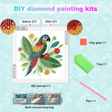 Load image into Gallery viewer, Quilled Parrot 30*30CM(Canvas) Partial Special Shaped Drill Diamond Painting
