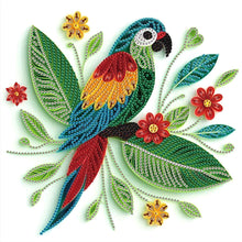Load image into Gallery viewer, Quilled Parrot 30*30CM(Canvas) Partial Special Shaped Drill Diamond Painting
