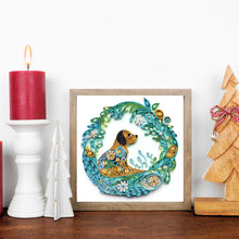 Load image into Gallery viewer, Paper Quilling Puppy 30*30CM(Canvas) Partial Special Shaped Drill Diamond Painting
