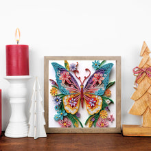 Load image into Gallery viewer, Paper Quilling Butterfly 30*30CM(Canvas) Partial Special Shaped Drill Diamond Painting
