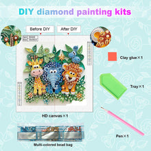 Load image into Gallery viewer, Paper Quilling Lion 30*30CM(Canvas) Partial Special Shaped Drill Diamond Painting
