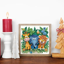 Load image into Gallery viewer, Paper Quilling Lion 30*30CM(Canvas) Partial Special Shaped Drill Diamond Painting
