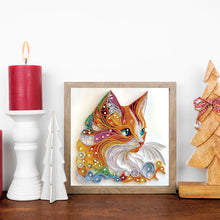 Load image into Gallery viewer, Paper Quilling Cat 30*30CM(Canvas) Partial Special Shaped Drill Diamond Painting
