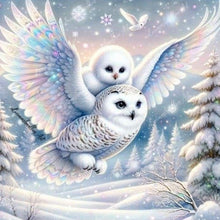 Load image into Gallery viewer, White Owl 30*30CM(Canvas) Full Round Drill Diamond Painting
