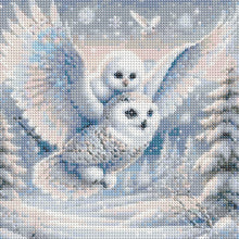 Load image into Gallery viewer, White Owl 30*30CM(Canvas) Full Round Drill Diamond Painting

