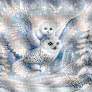White Owl 30*30CM(Canvas) Full Round Drill Diamond Painting