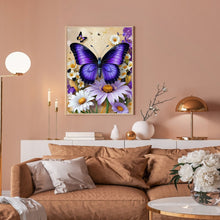 Load image into Gallery viewer, Butterfly Daisy 30*40CM(Canvas) Full Round Drill Diamond Painting
