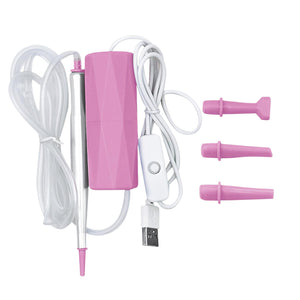Electric Diamond Painting Pen USB Rhinestone Placement Tool DIY Art Tool (Pink)