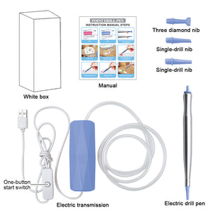 Electric Diamond Painting Pen USB Rhinestone Placement Tool DIY Art Tool (Blue)