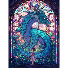 Load image into Gallery viewer, Dragon And Girl 30*40CM(Canvas) Full Round Drill Diamond Painting
