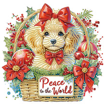 Load image into Gallery viewer, Christmas Teddy Dog 30*30CM(Canvas) Partial Special Shaped Drill Diamond Painting

