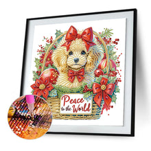 Load image into Gallery viewer, Christmas Teddy Dog 30*30CM(Canvas) Partial Special Shaped Drill Diamond Painting
