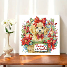 Load image into Gallery viewer, Christmas Teddy Dog 30*30CM(Canvas) Partial Special Shaped Drill Diamond Painting
