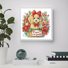 Load image into Gallery viewer, Christmas Teddy Dog 30*30CM(Canvas) Partial Special Shaped Drill Diamond Painting
