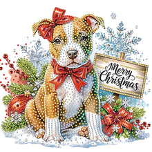 Load image into Gallery viewer, Christmas Dog 30*30CM(Canvas) Partial Special Shaped Drill Diamond Painting
