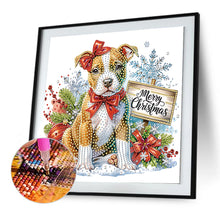 Load image into Gallery viewer, Christmas Dog 30*30CM(Canvas) Partial Special Shaped Drill Diamond Painting
