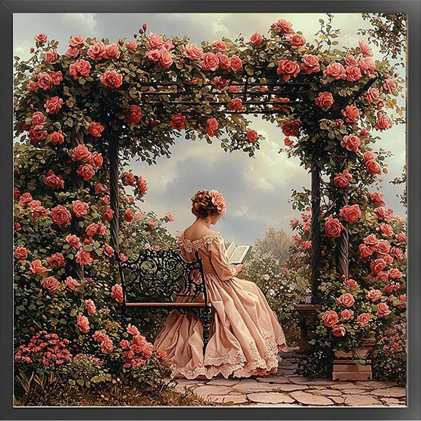 Victorian Girl - Full 11CT Counted Cross Stitch 50x50CM - Huacan