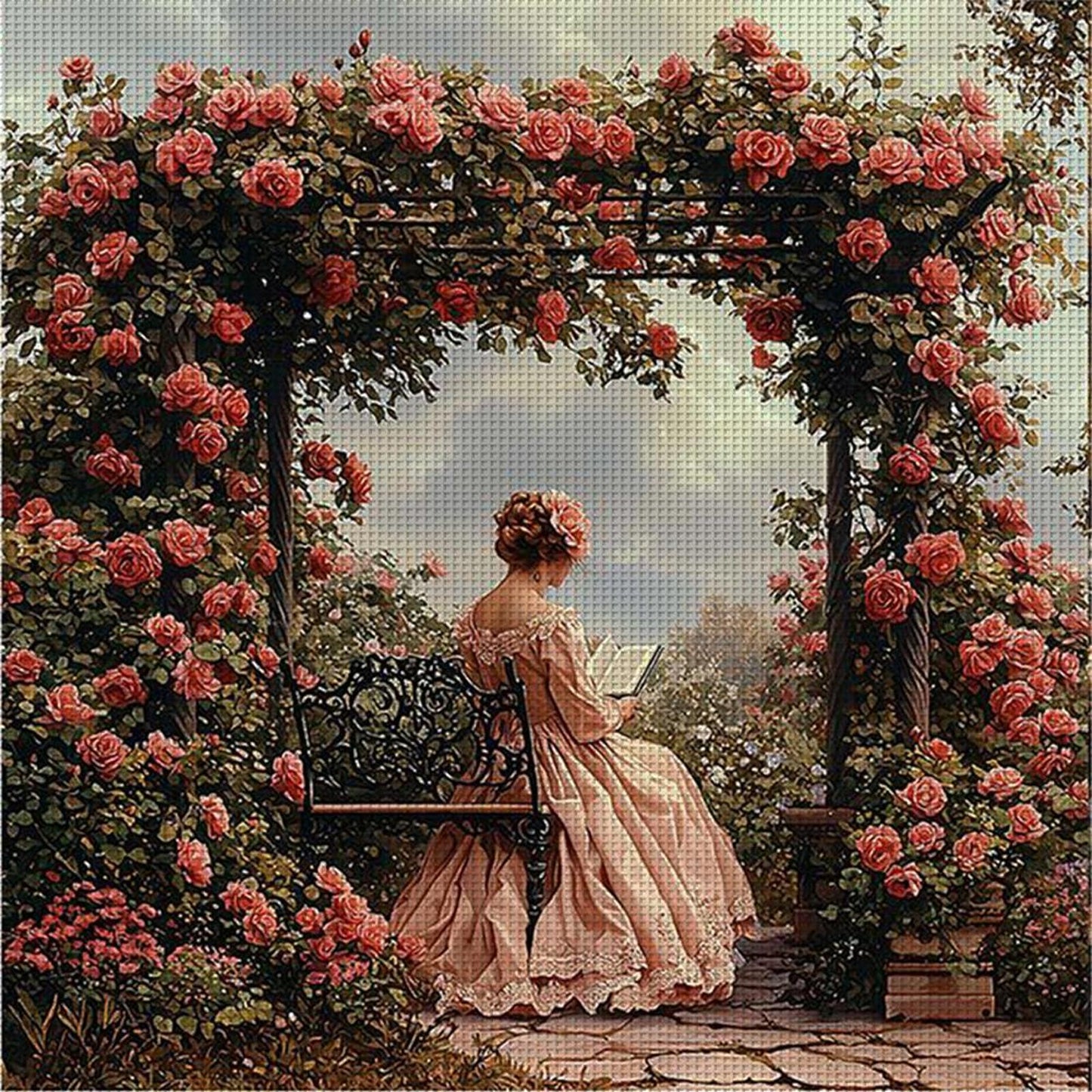 Victorian Girl - Full 11CT Counted Cross Stitch 50x50CM - Huacan
