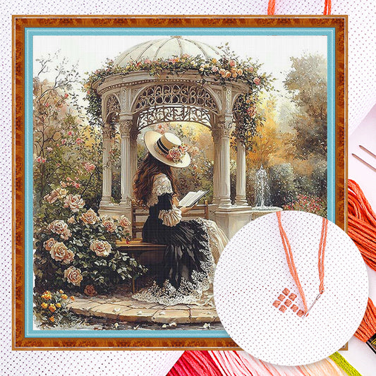 Victorian Girl - Full 11CT Counted Cross Stitch 50x50CM - Huacan