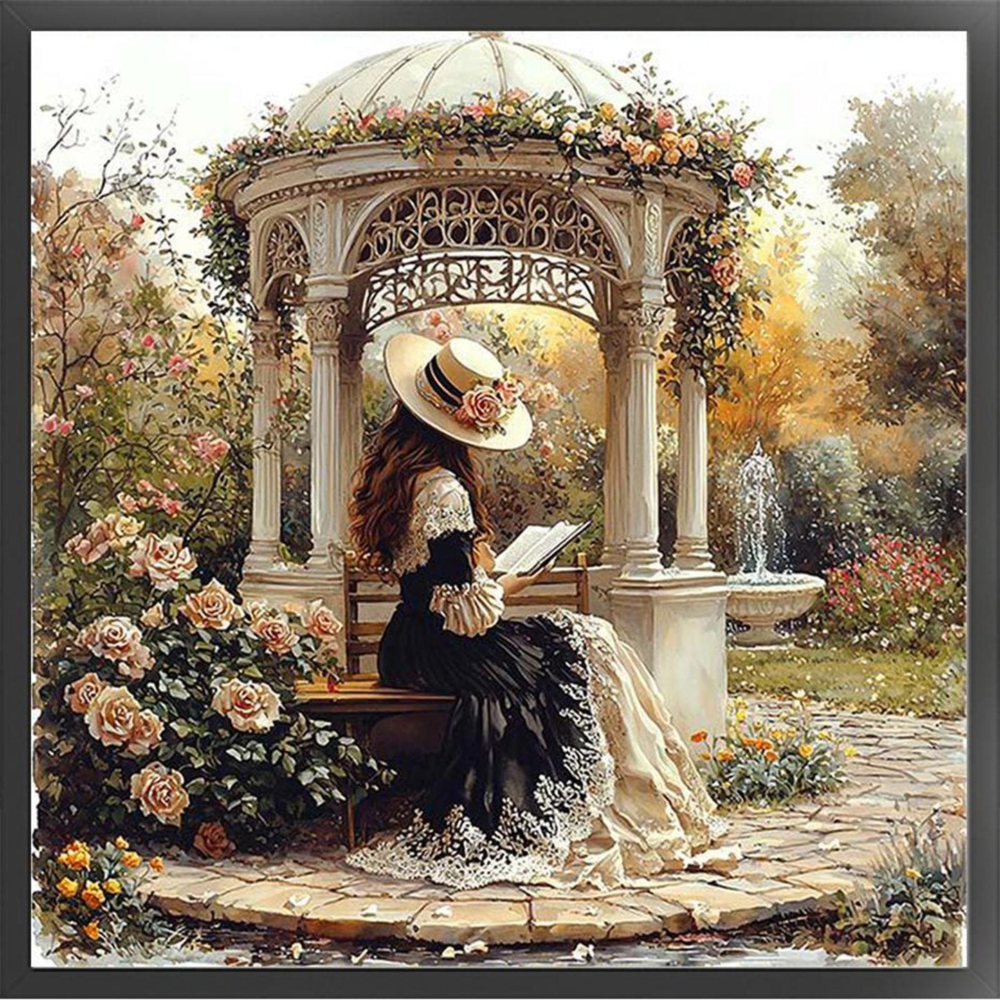 Victorian Girl - Full 11CT Counted Cross Stitch 50x50CM - Huacan