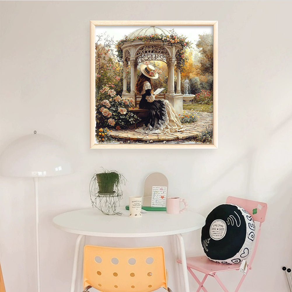 Victorian Girl - Full 11CT Counted Cross Stitch 50x50CM - Huacan