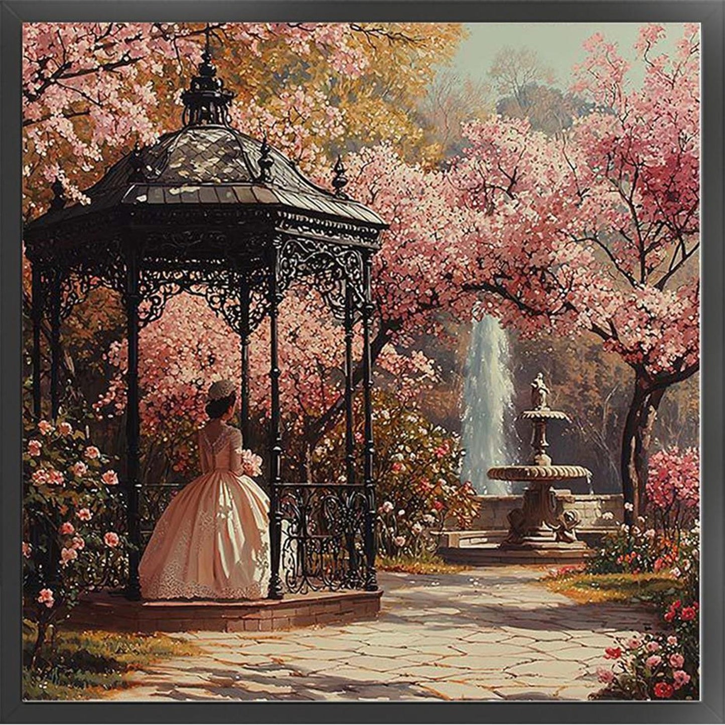 Victorian Girl - Full 11CT Counted Cross Stitch 50x50CM - Huacan