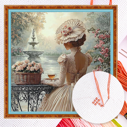 Victorian Girl - Full 11CT Counted Cross Stitch 50x50CM - Huacan