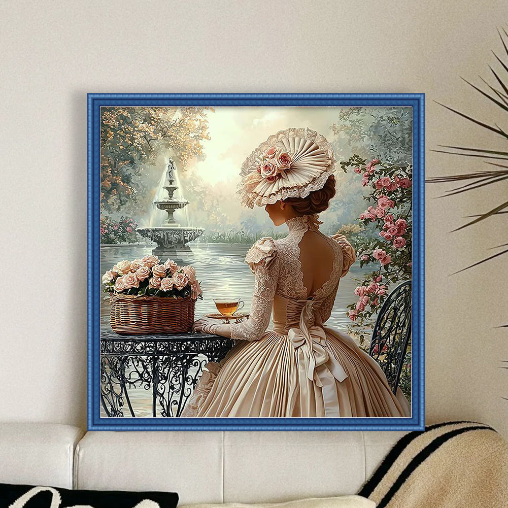 Victorian Girl - Full 11CT Counted Cross Stitch 50x50CM - Huacan