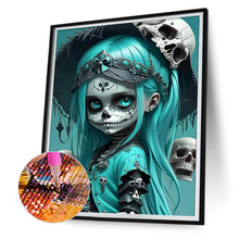 Load image into Gallery viewer, Dark Skull Girl 30*40CM(Canvas) Full Round Drill Diamond Painting
