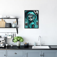 Load image into Gallery viewer, Dark Skull Girl 30*40CM(Canvas) Full Round Drill Diamond Painting
