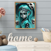 Load image into Gallery viewer, Dark Skull Girl 30*40CM(Canvas) Full Round Drill Diamond Painting
