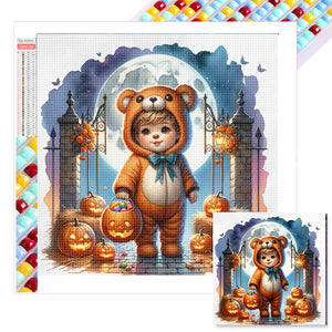 Halloween Bear 40*40CM(Canvas) Full Square Drill Diamond Painting