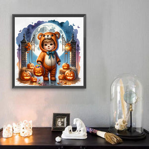 Halloween Bear 40*40CM(Canvas) Full Square Drill Diamond Painting