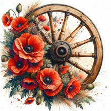 Load image into Gallery viewer, Poppy Cartwheel - 40*40CM 11CT Stamped Cross Stitch

