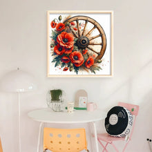 Load image into Gallery viewer, Poppy Cartwheel - 40*40CM 11CT Stamped Cross Stitch
