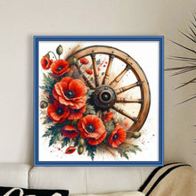 Load image into Gallery viewer, Poppy Cartwheel - 40*40CM 11CT Stamped Cross Stitch
