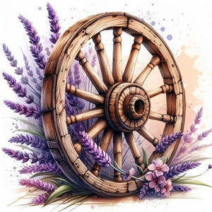 Lavender Cartwheel - 40*40CM 11CT Stamped Cross Stitch