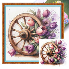 Load image into Gallery viewer, Tulip Cartwheel - 40*40CM 11CT Stamped Cross Stitch
