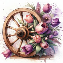 Load image into Gallery viewer, Tulip Cartwheel - 40*40CM 11CT Stamped Cross Stitch
