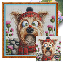Load image into Gallery viewer, Cross-Eyed Dog - 65*65CM 14CT Stamped Cross Stitch(Fairy Brand)
