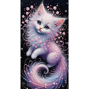 Cat 40*70CM(Canvas) Full Round Drill Diamond Painting