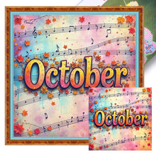 Load image into Gallery viewer, October - 25*25CM 18CT Stamped Cross Stitch
